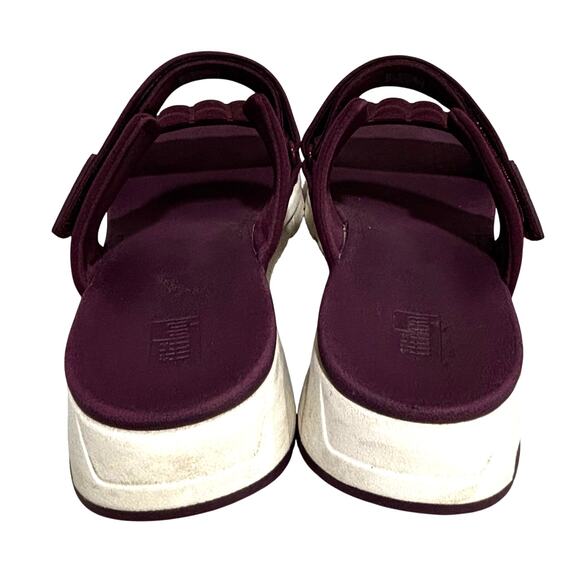 Fitflop purple slide sandals adjustable US 9M platform padded comfort walking - Picture 6 of 12